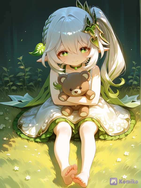 Nahida with teddy bear!