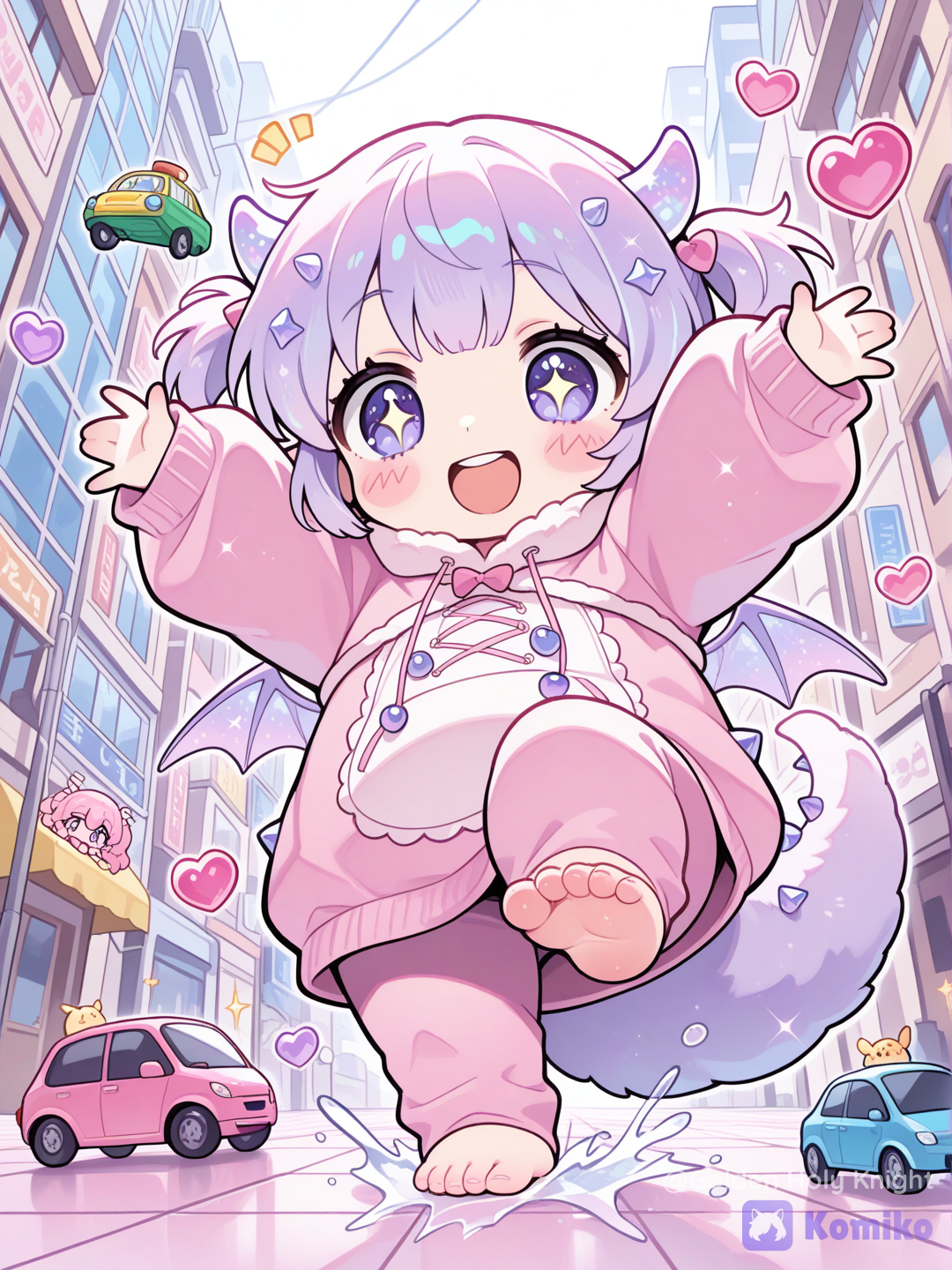 Pink little kaiju