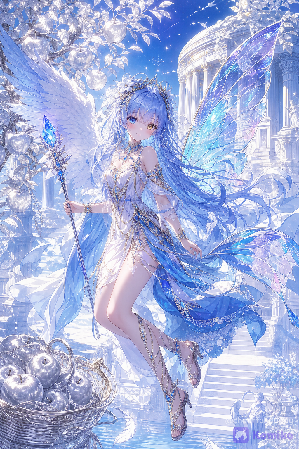 Greek Goddess Hedone Blue