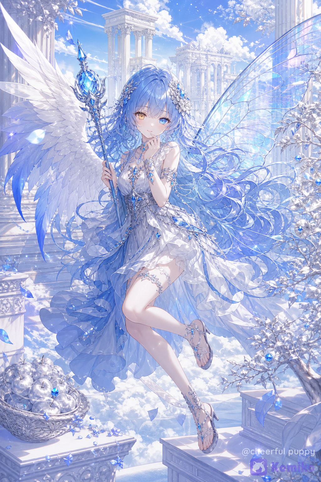 Greek Goddess Hedone Blue