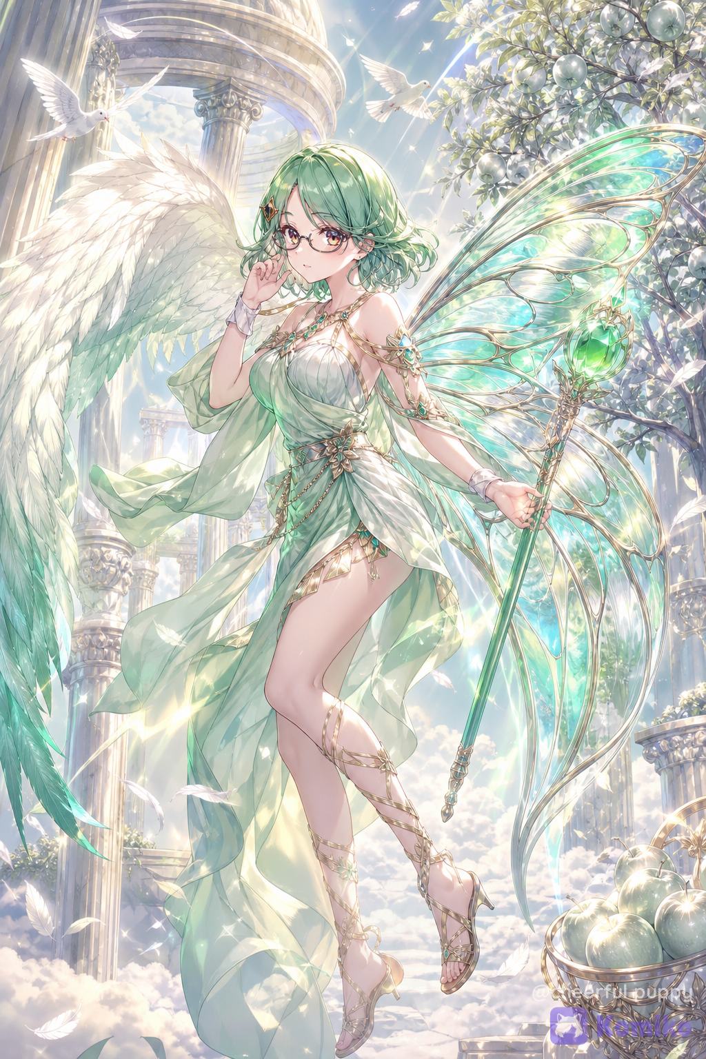 Greek Goddess Hedone Green