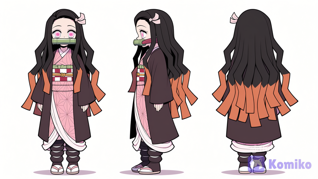 Nezuko turnaround sheet