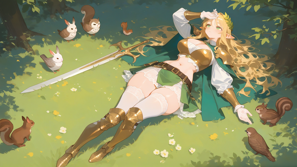 Little elf in the forest