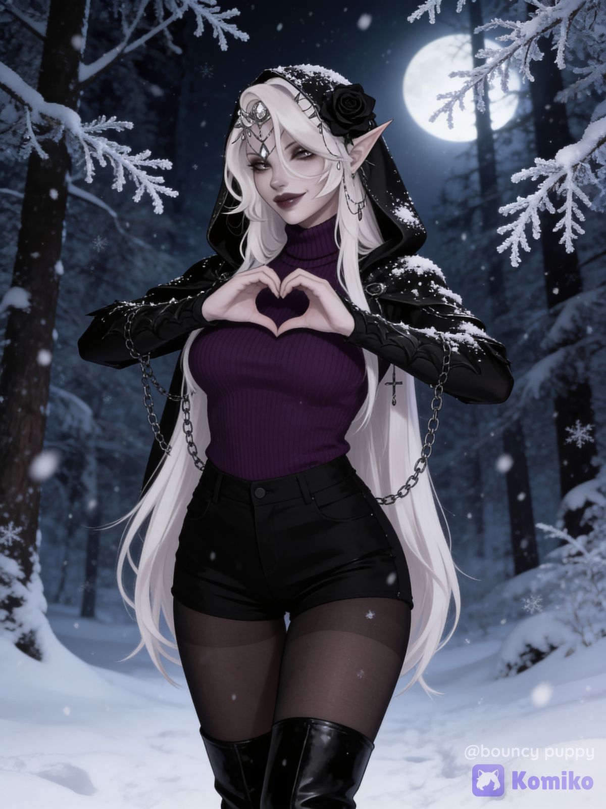 Winter wear for a lunarly elf