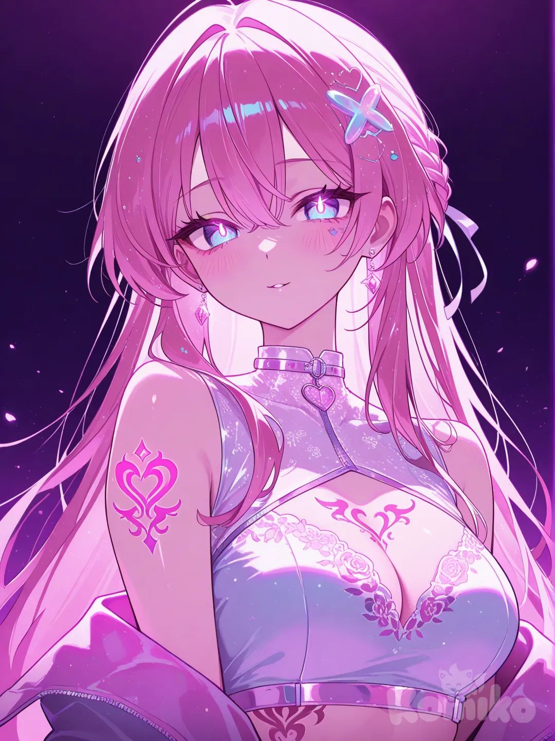 Pink haired lady