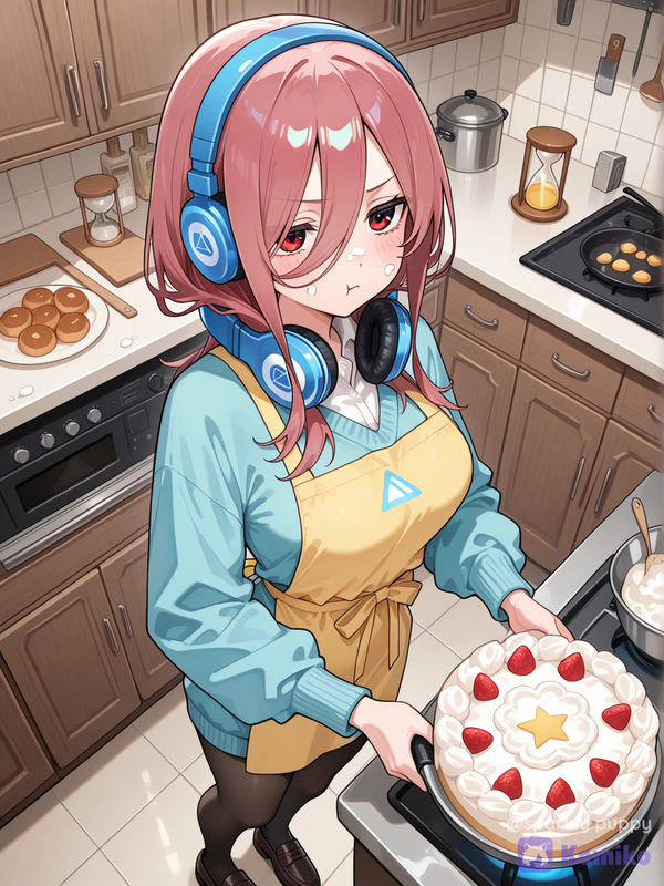 miku make a cake