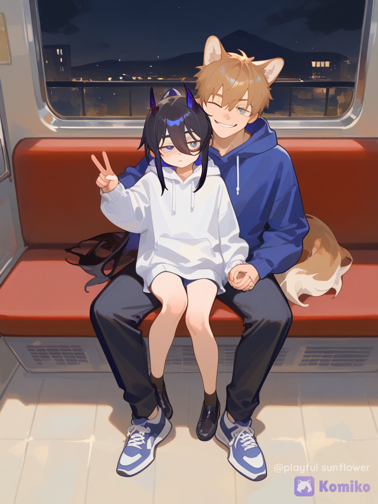 Night Train Cuddles 🐾🌙