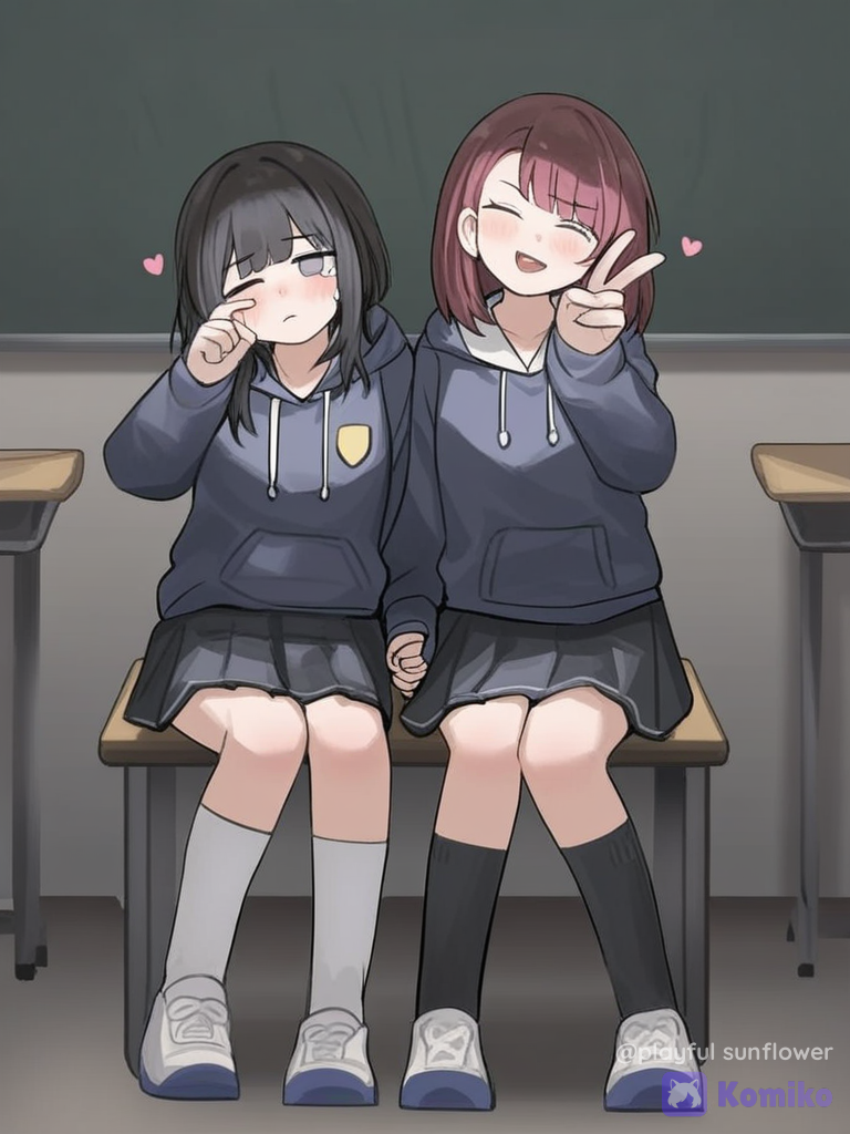 Besties in Class 💕✌️