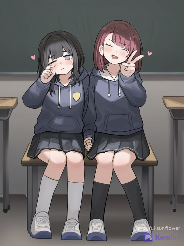 Besties in Class 💕✌️