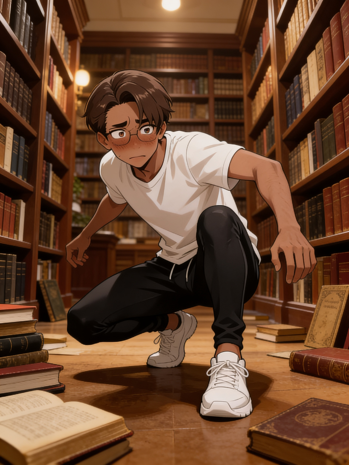 Sera mejor que levante estos libros antes de que alguien se de cuenta.