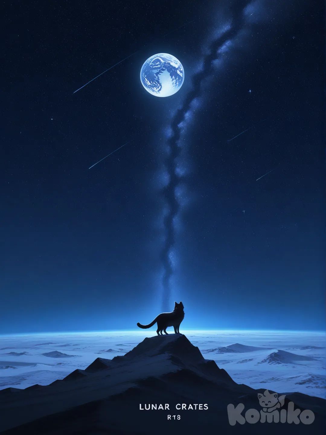 cat on the moon