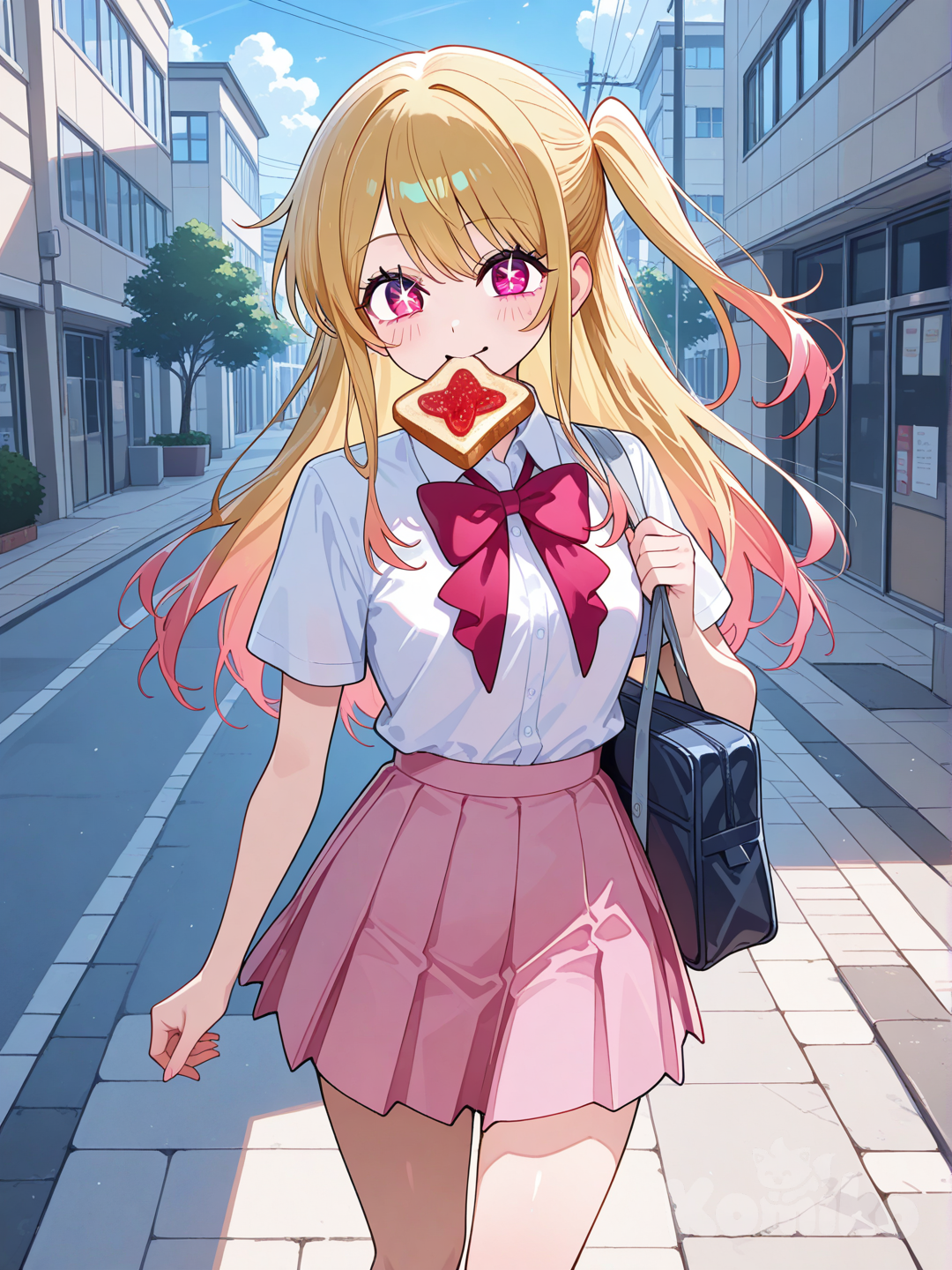 On the way to school