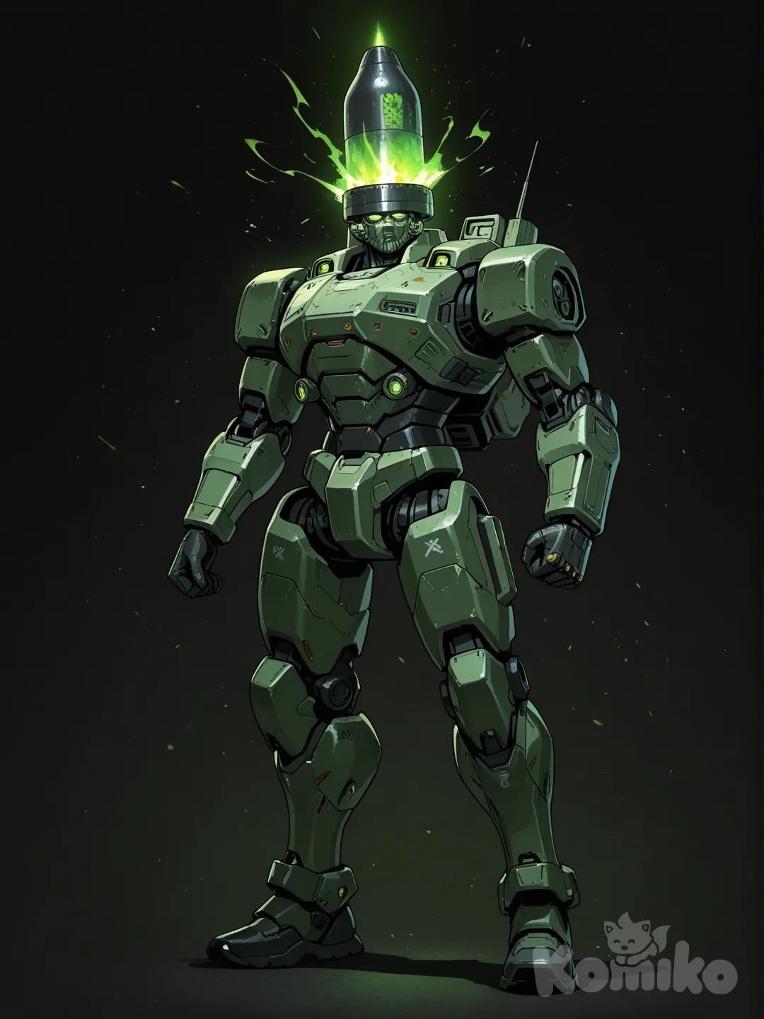 Cyber nuke glowing