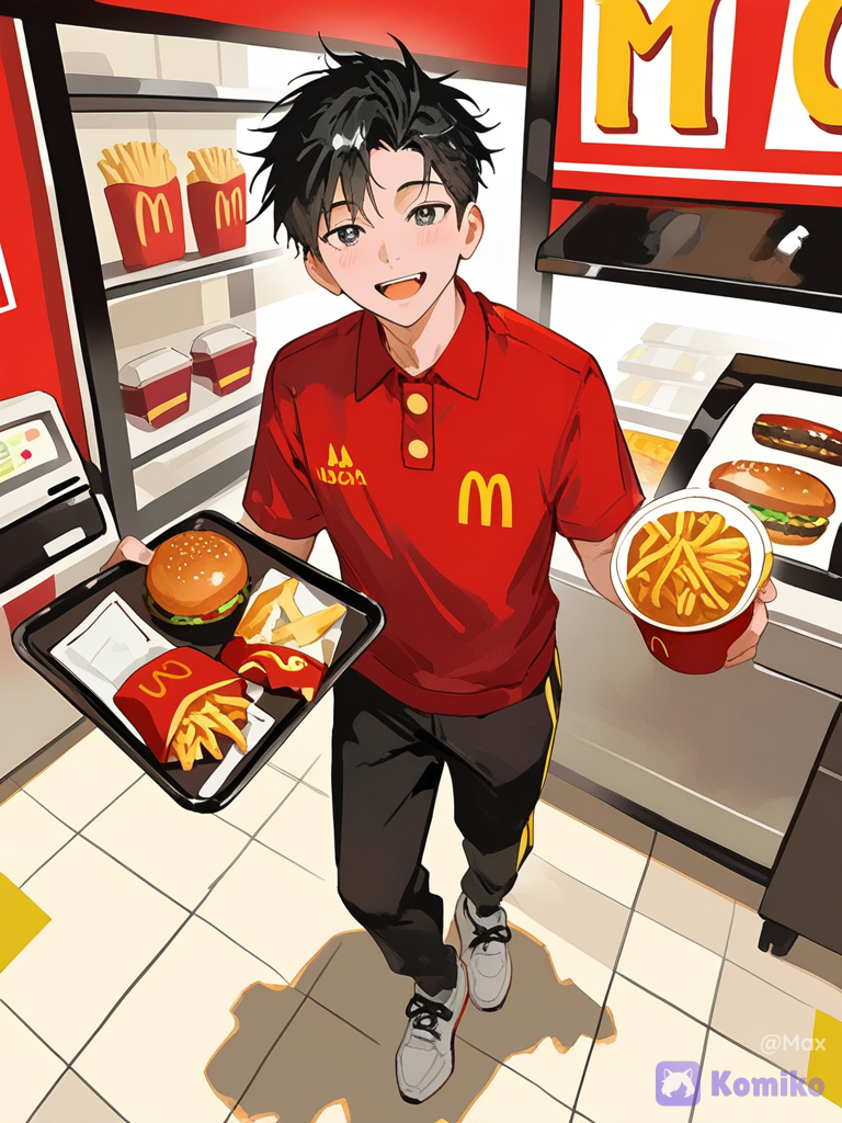 Charlie working at macciD
