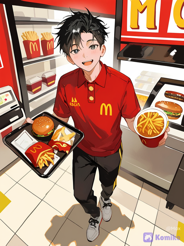 Charlie working at macciD