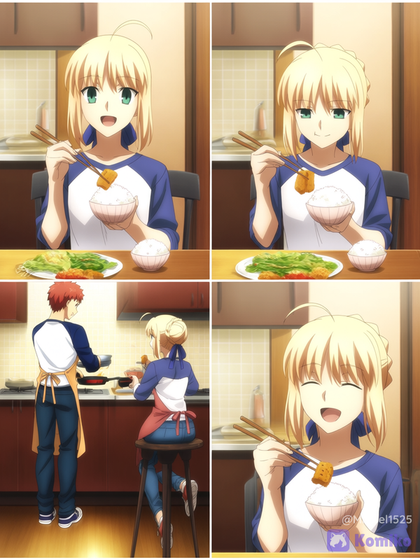 Shirou y Artoria
