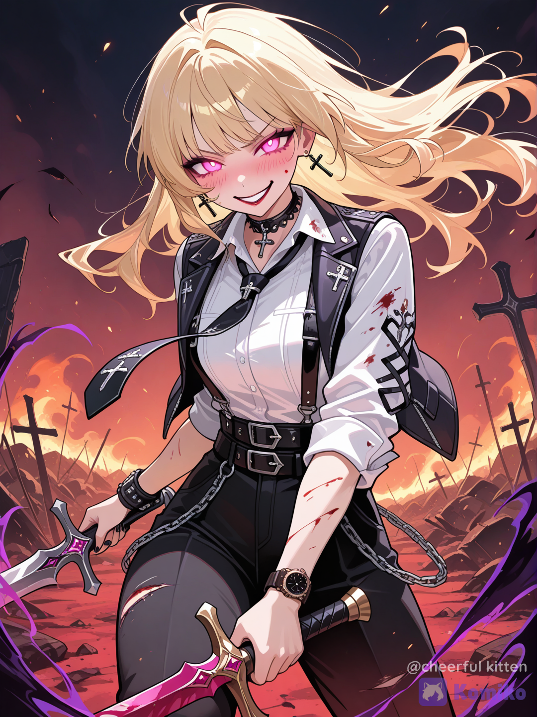 Seraphina on an battlefield