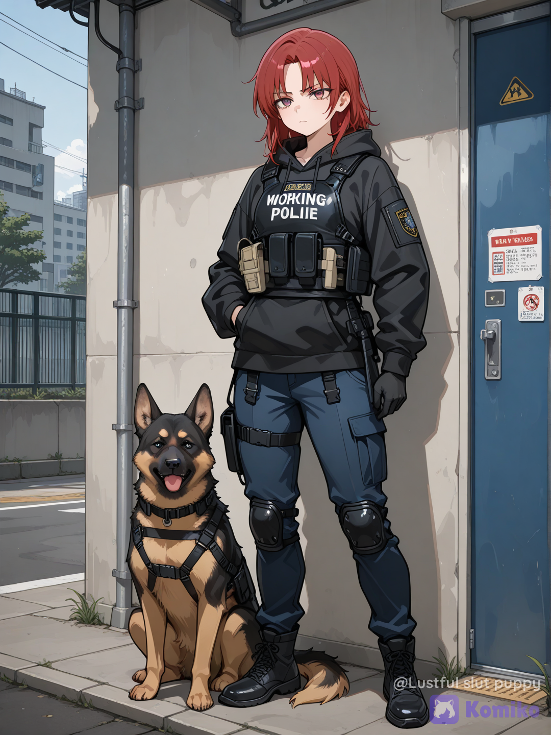 First day as a k-9 kinda nervy~