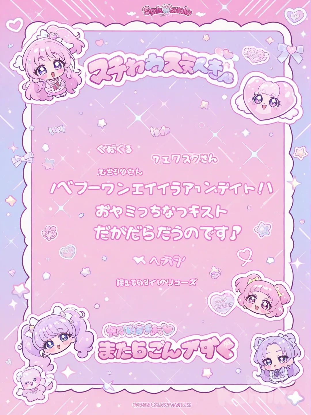 precure, logo, cute, reads, "スペクタキュラー・エキサイトメント・プリキュア !"