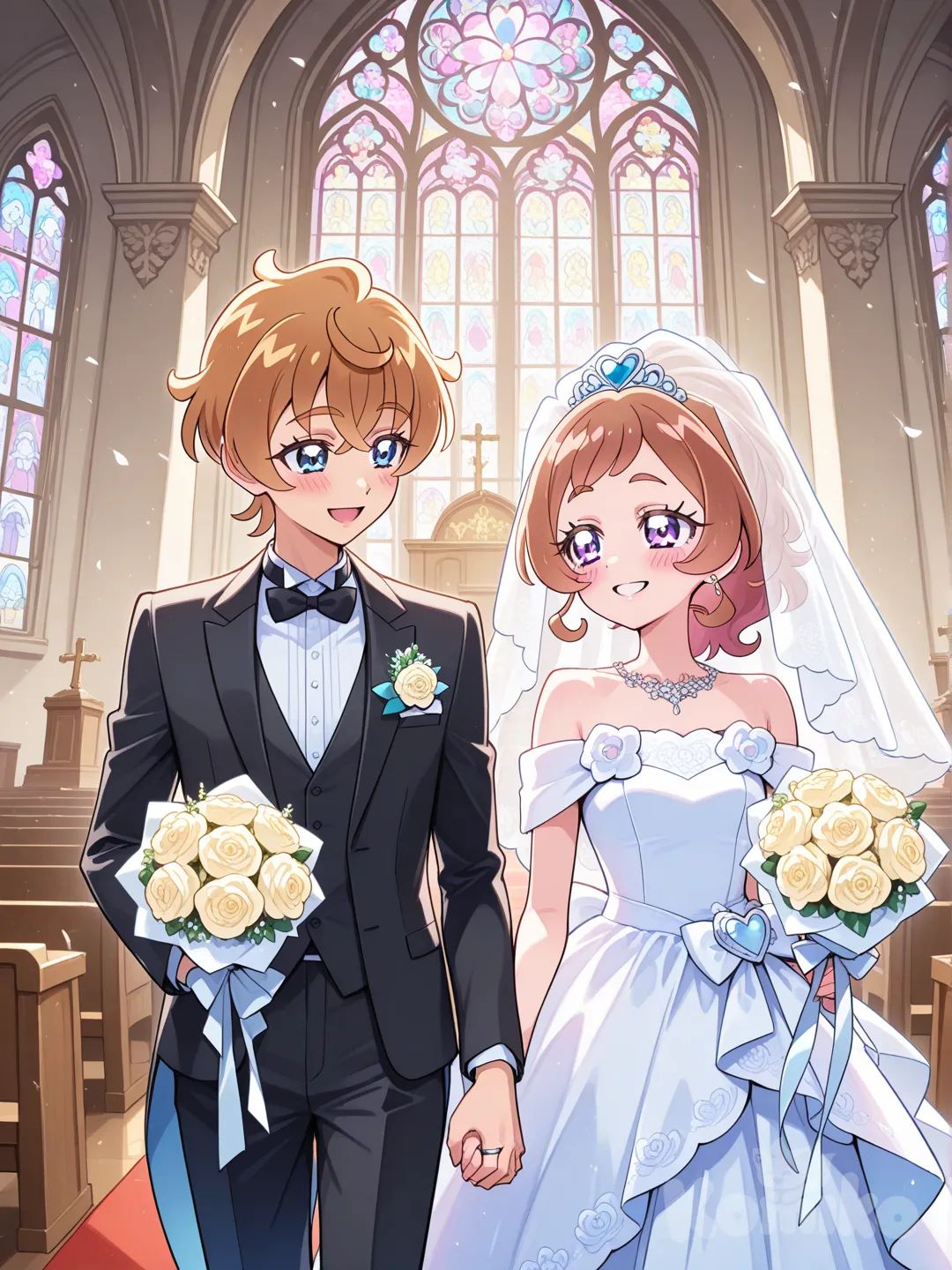 wonderful precure!, Inukai Iroha & Toyama Satoru getting married
