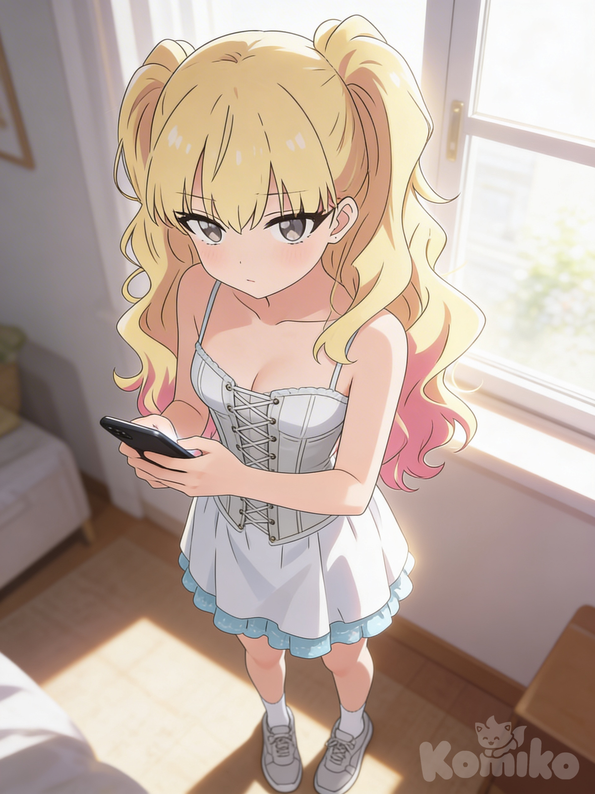 Kanon looking at phone 2