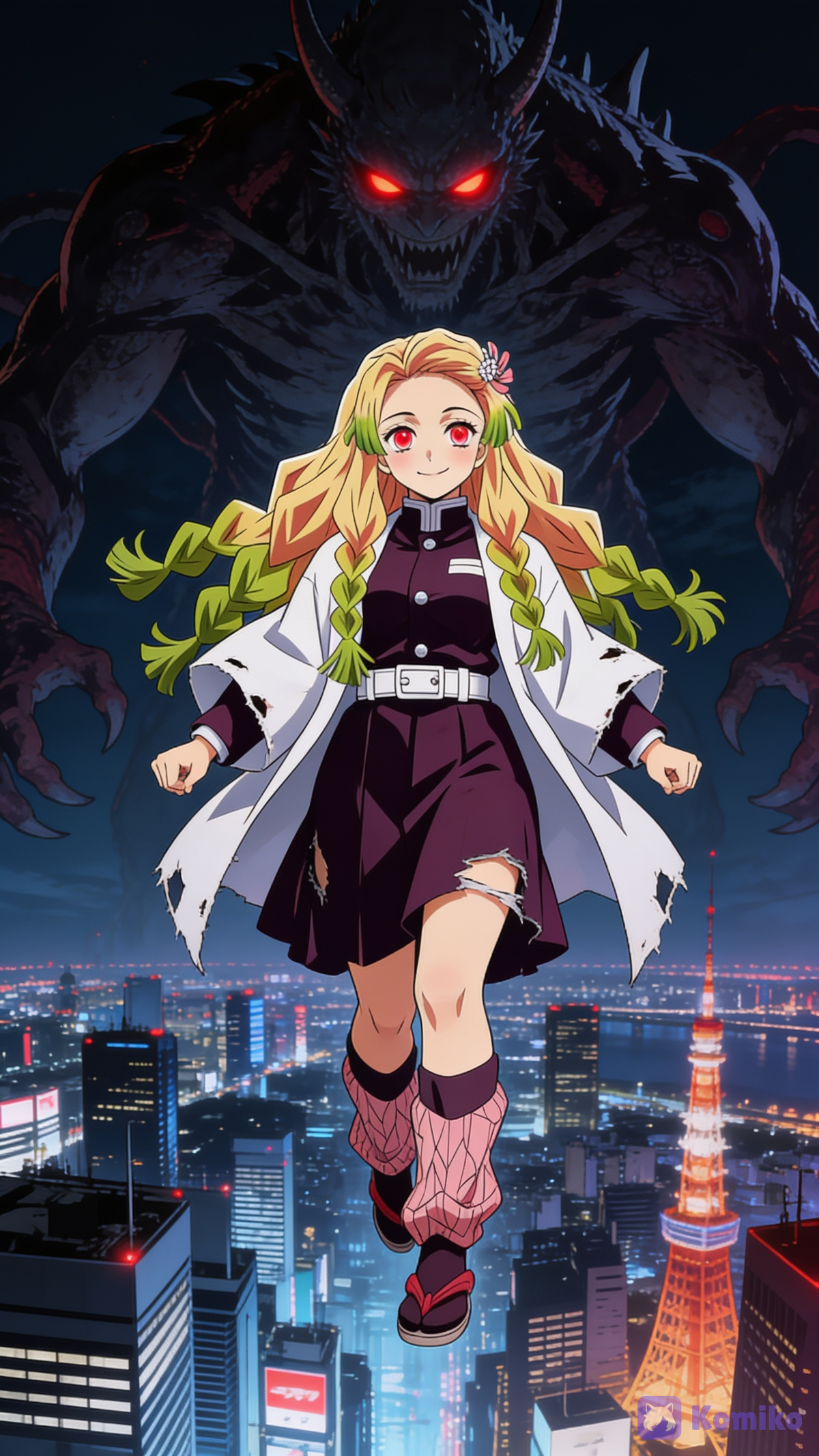 Runa has a monster controlling her