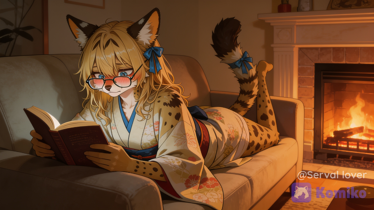 Reading by the fire
