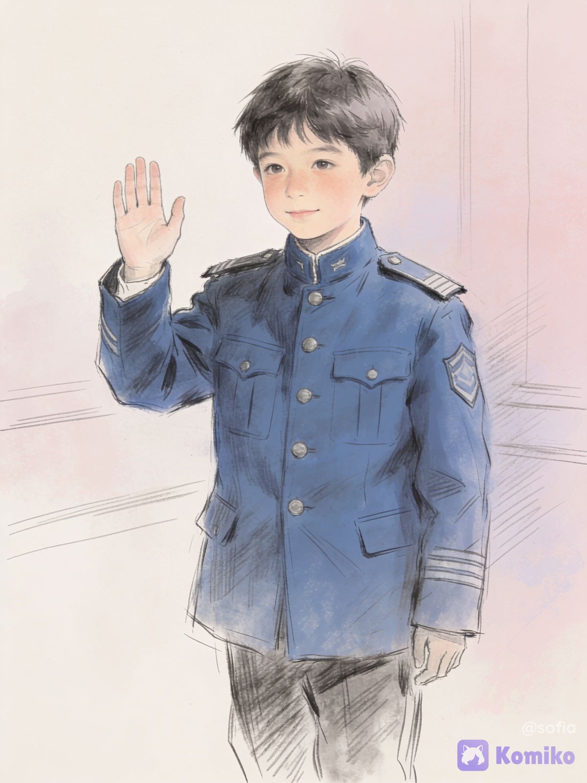 Pequeño saludo azul 💙👋