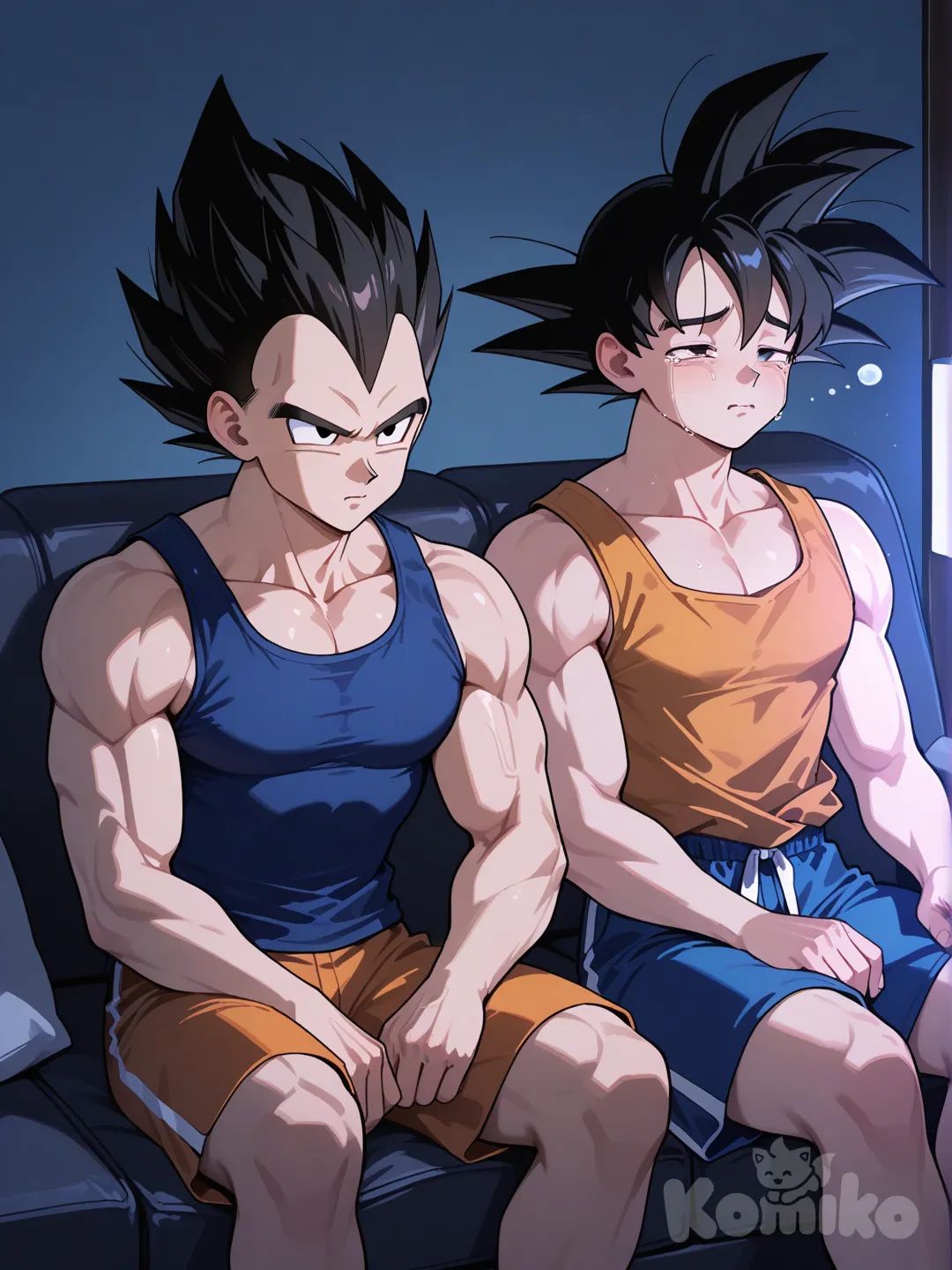 @Son_Goku and @Vegeta watching a sad movie