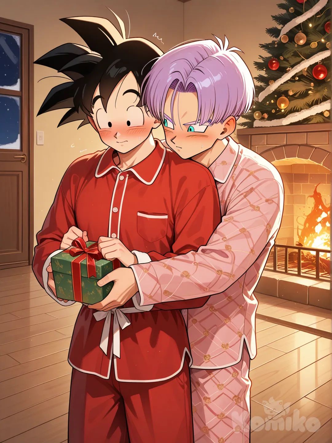 Trunks and Goten gift time