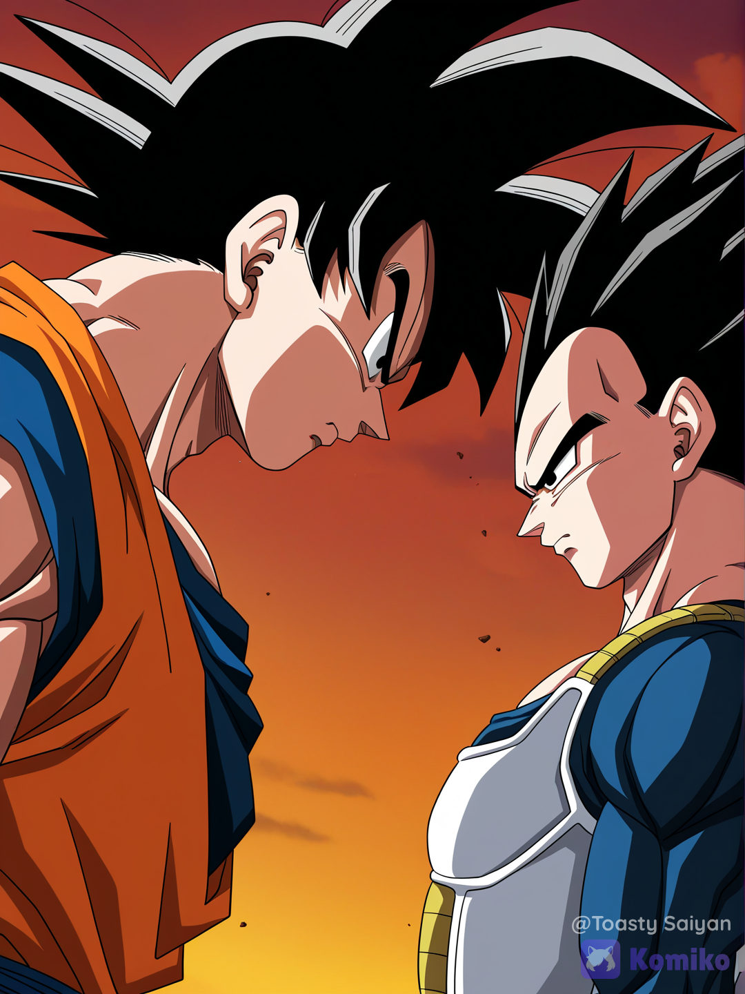 Goku and Vegeta face off