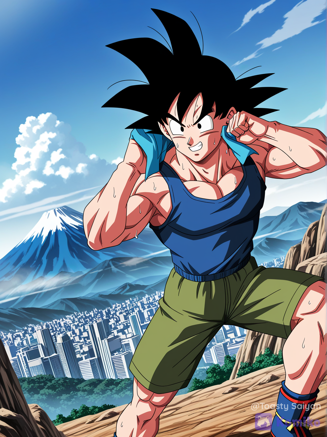 Goku's Mountain Climb