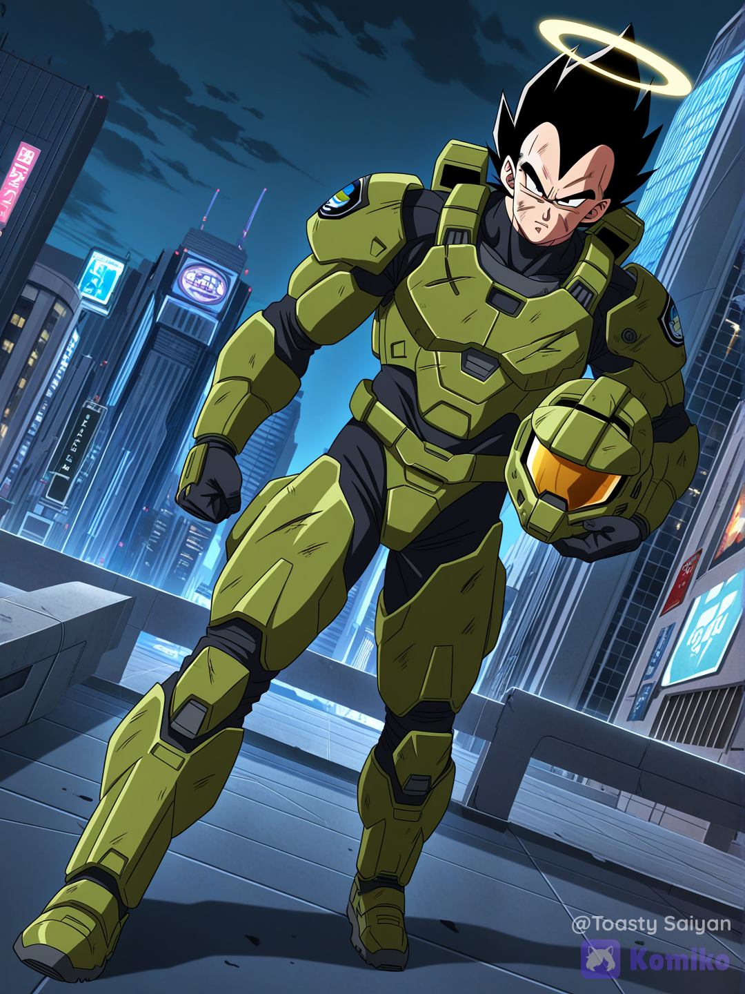 Halo Vegeta with a halo
