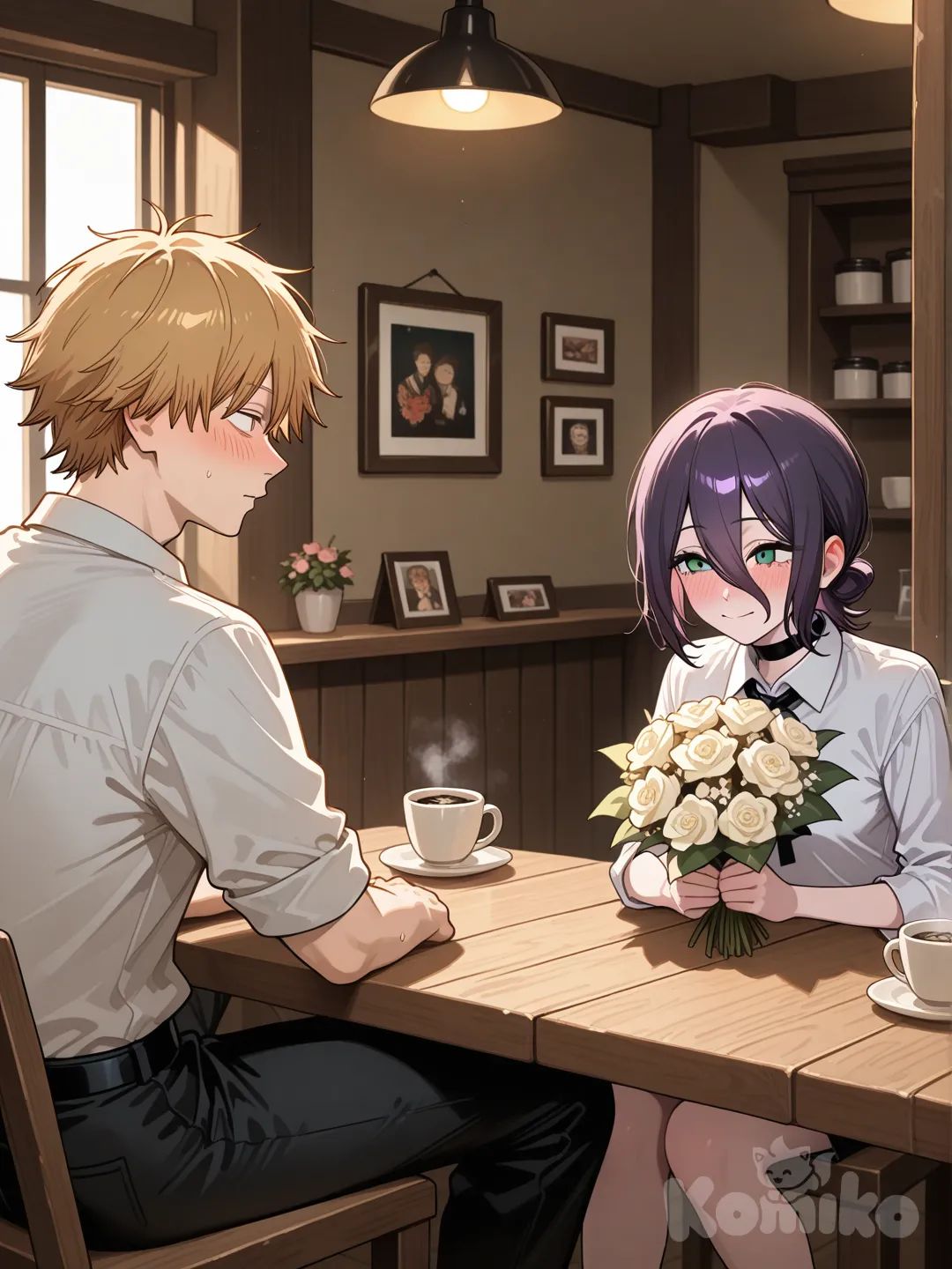 Denji y Reze se encuentran en la cafetería