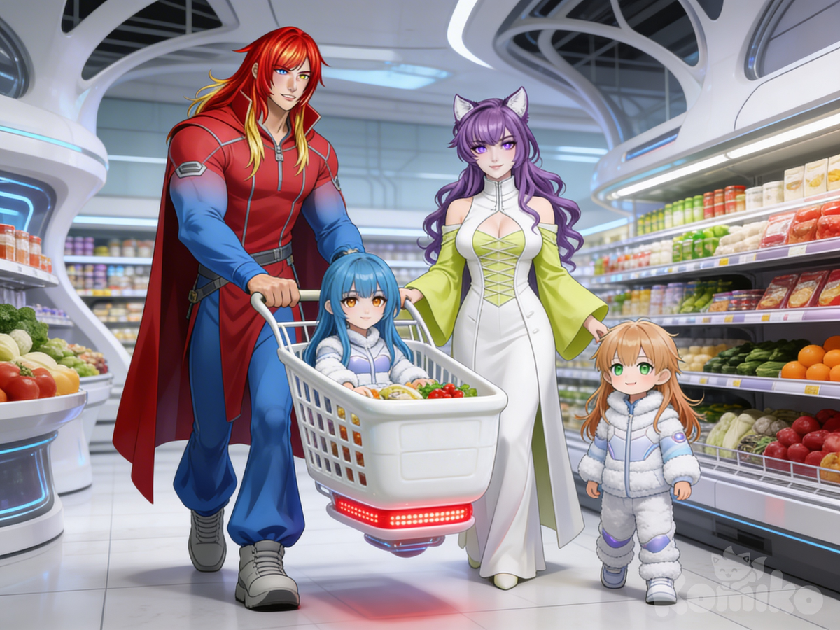 De compras en familia 