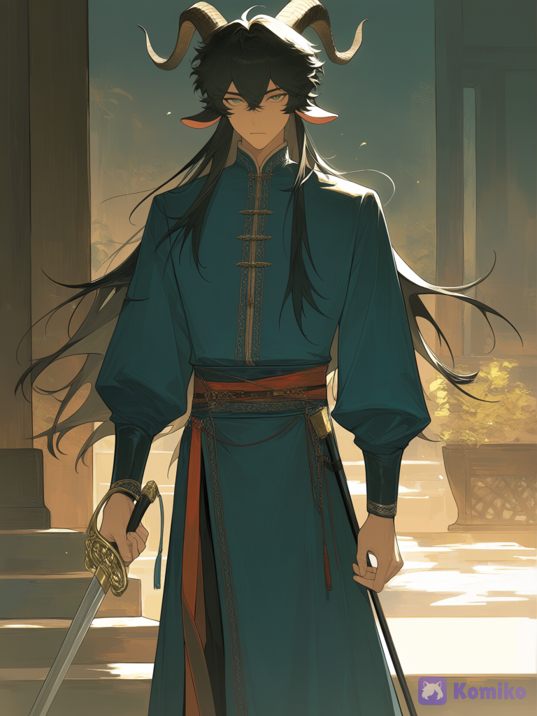 Gothy the goat swordman