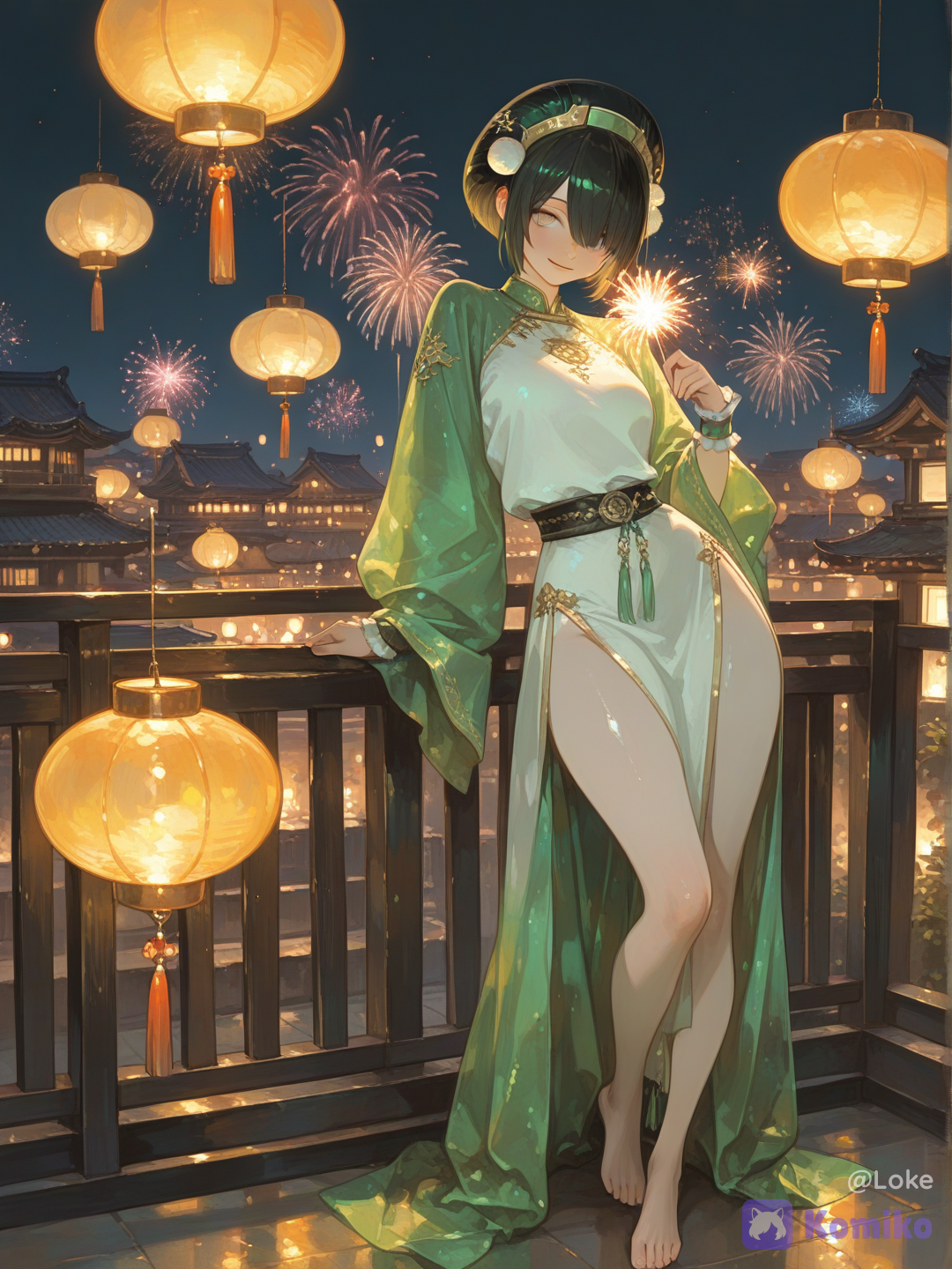 Toph at the Earth Nation festivities