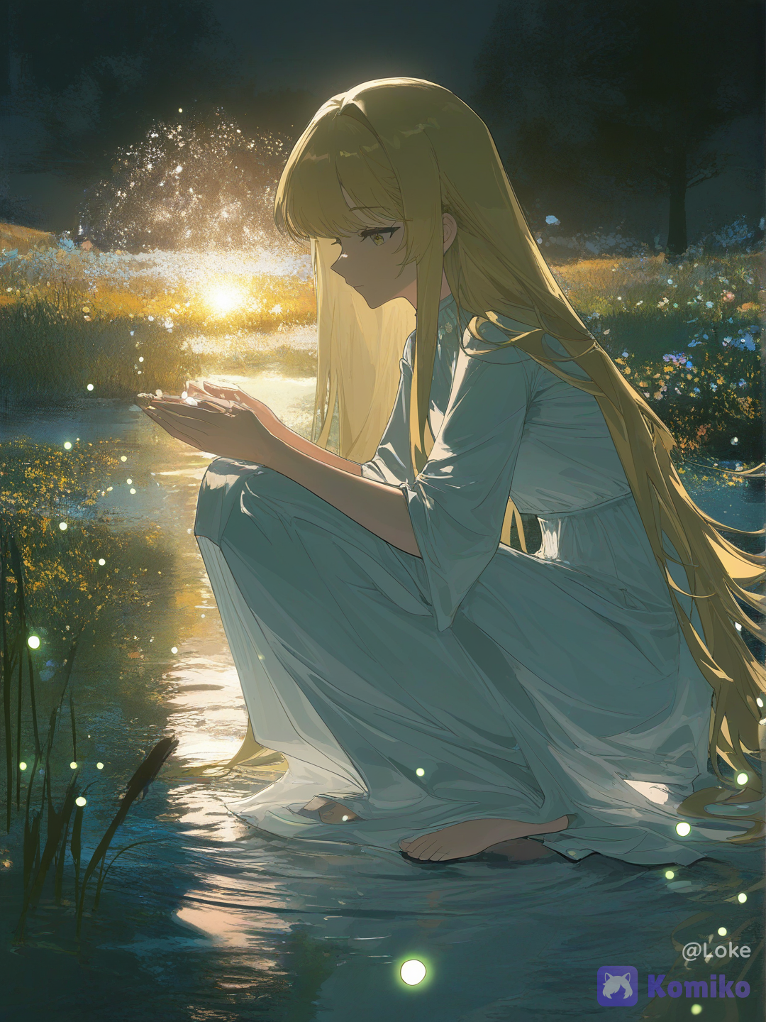Un atardecer entre luciérnagas