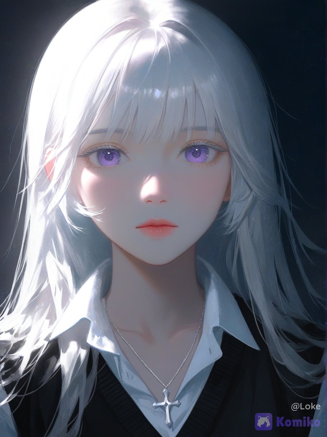Platinum blonde hair