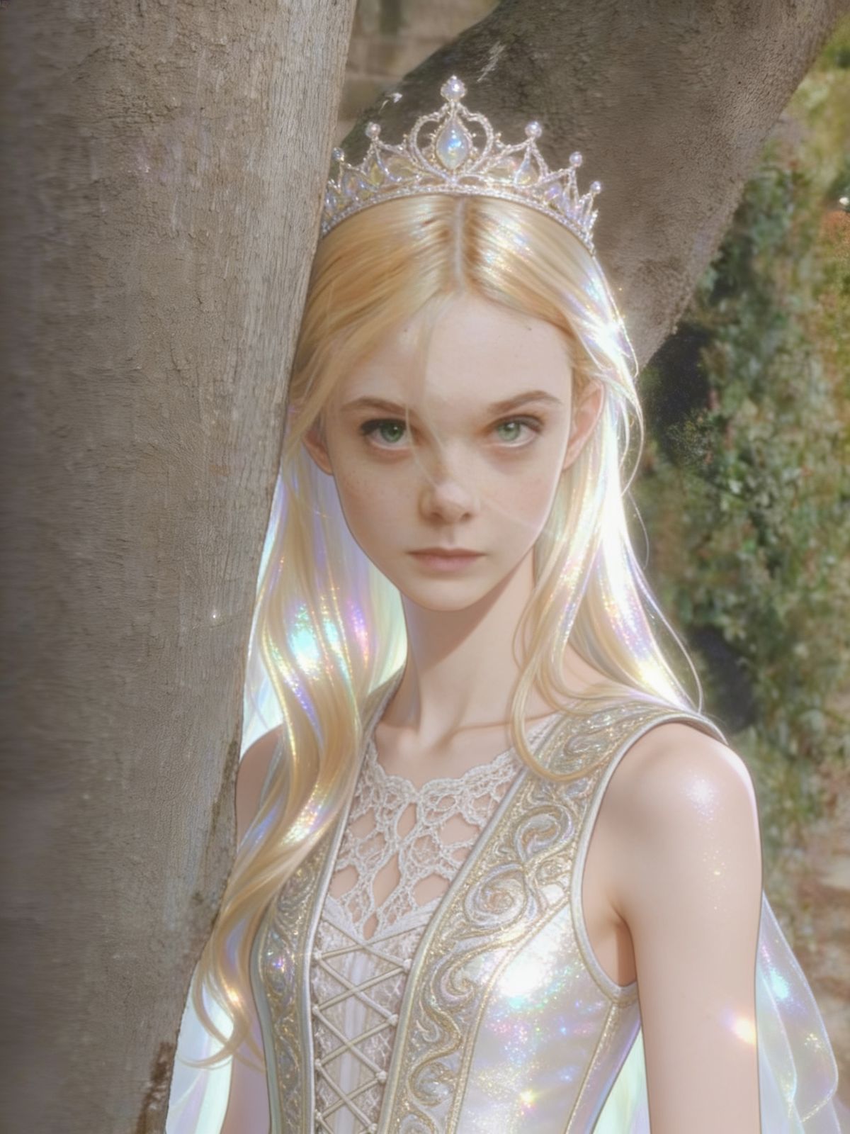 Iridescent corset