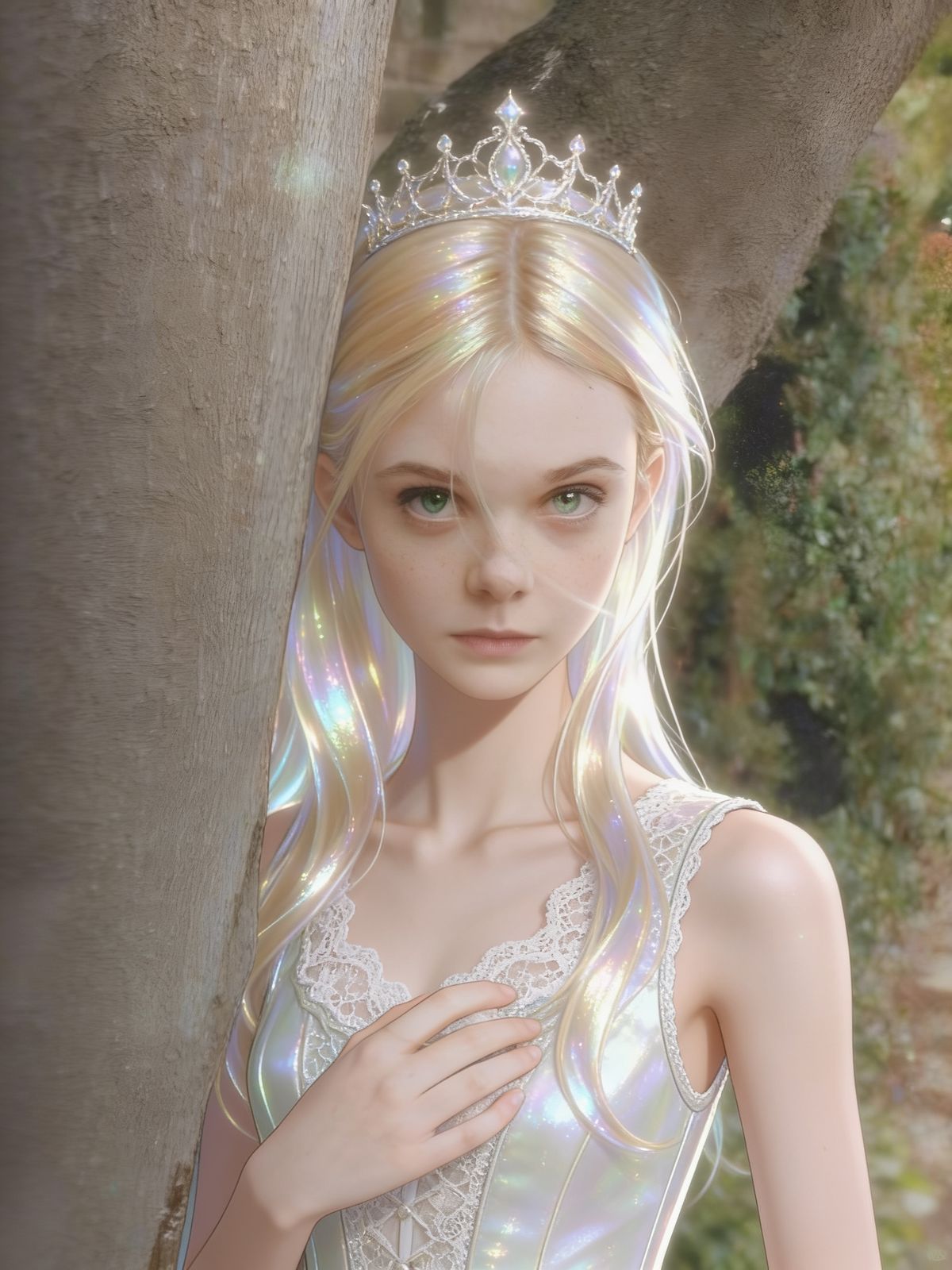 Iridescent corset