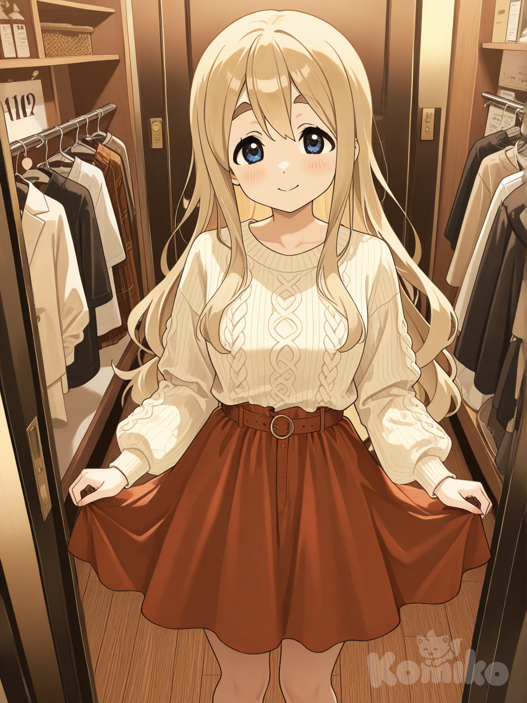 Kotobuki Tsumugi Trying on and choosing dresses 