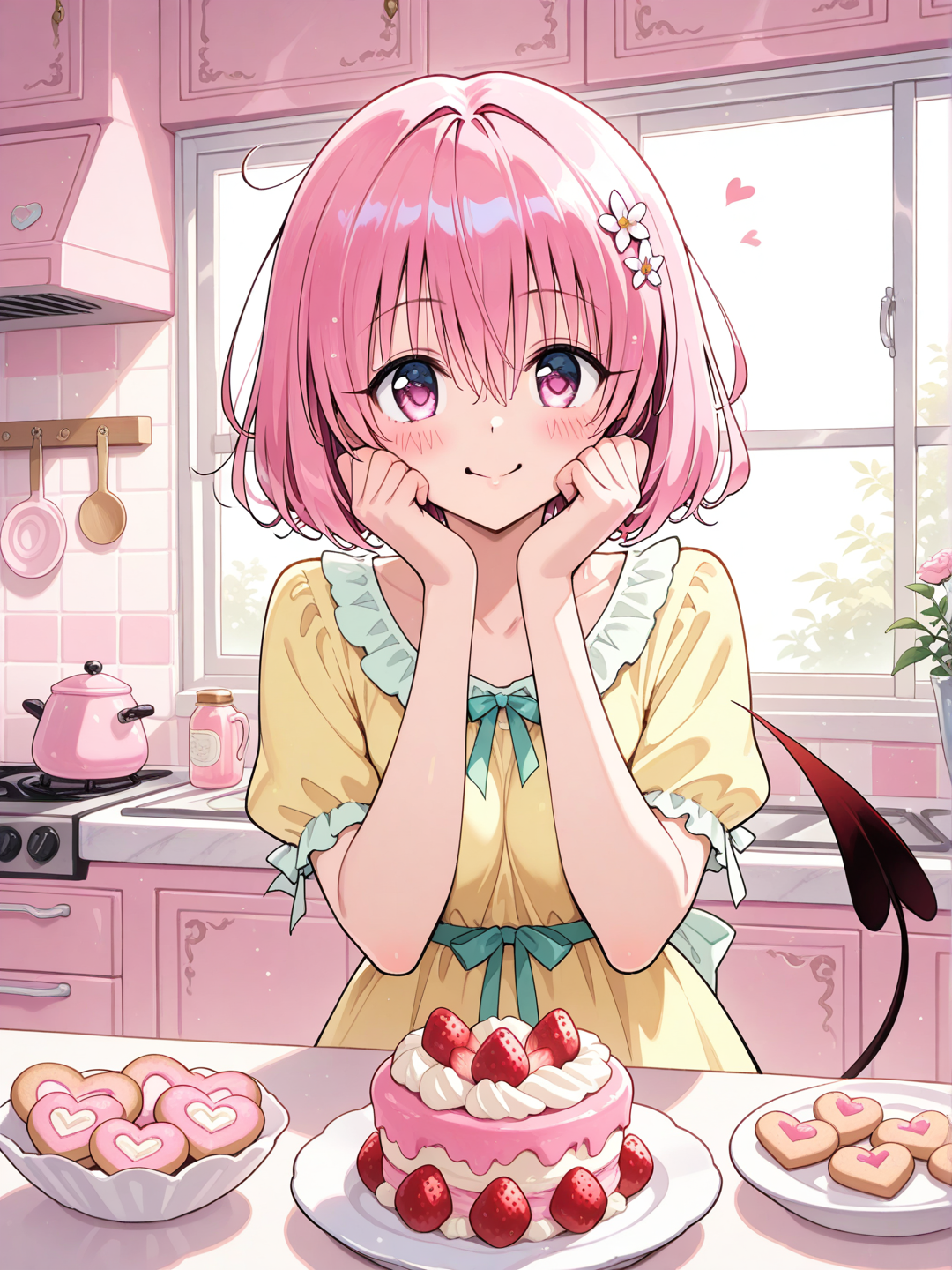 She Baked Something Sweet Just for You 🍓🩷