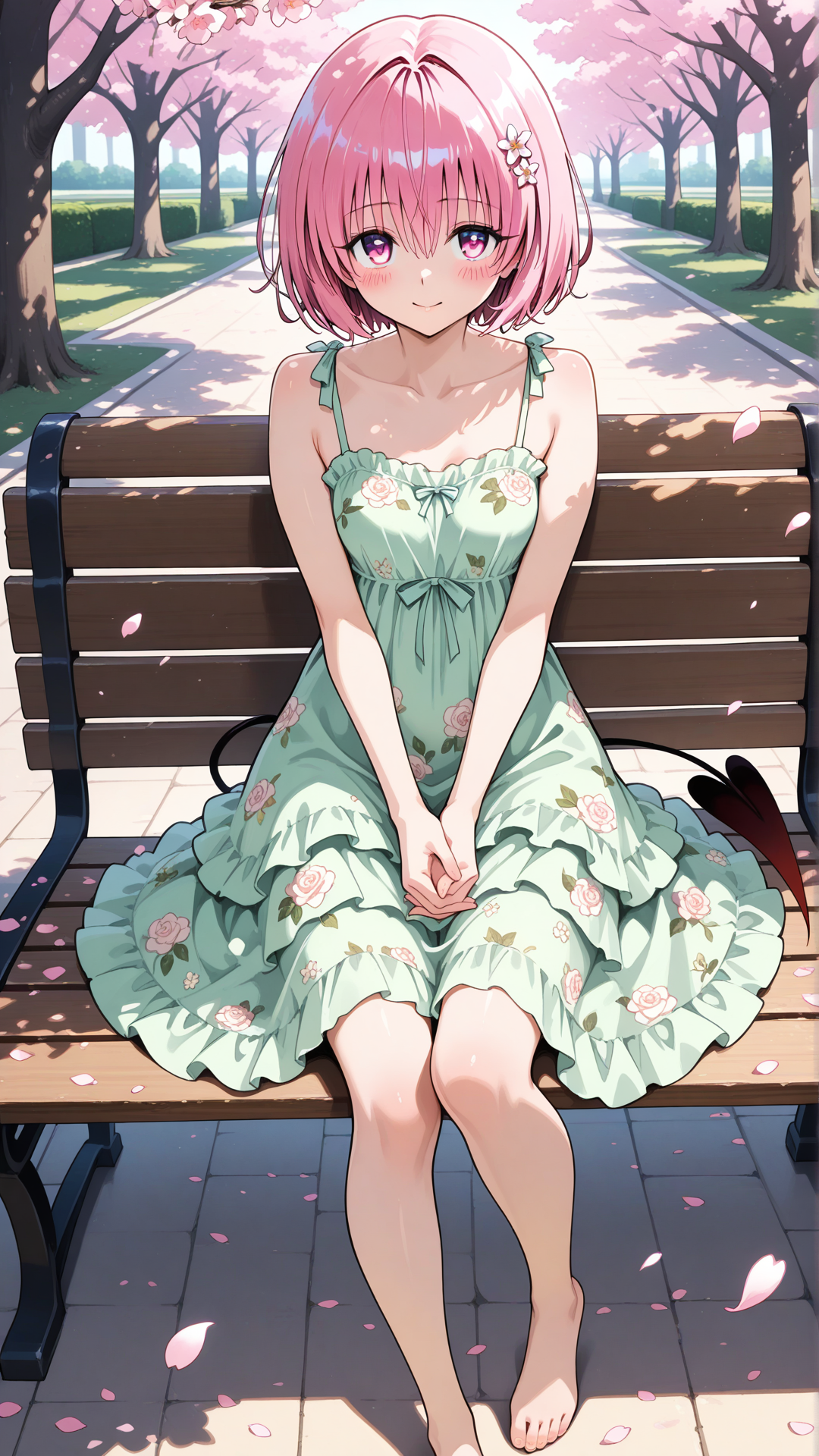 Waiting Beneath the Cherry Blossoms 🌸💚