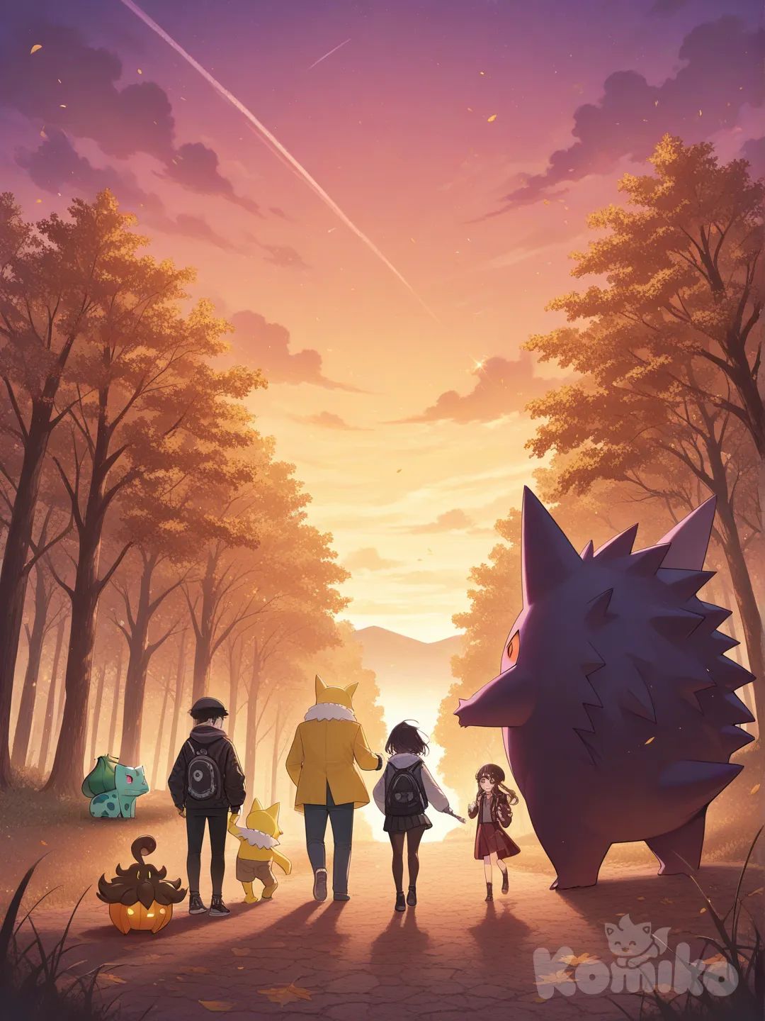 Gengar, Bulbasaur, Hypno, Pumpkaboo