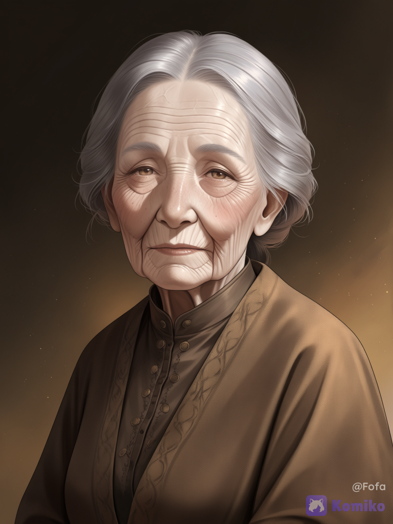 A beautifully aged old woman.