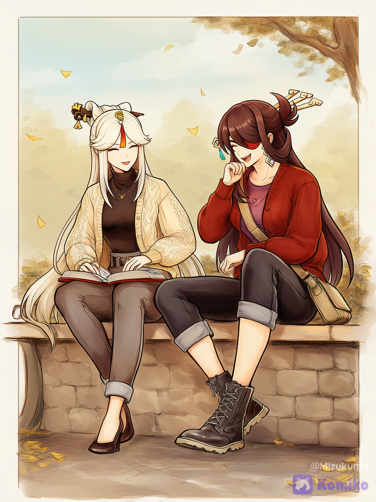 Beidou and Ninguang on a date😘