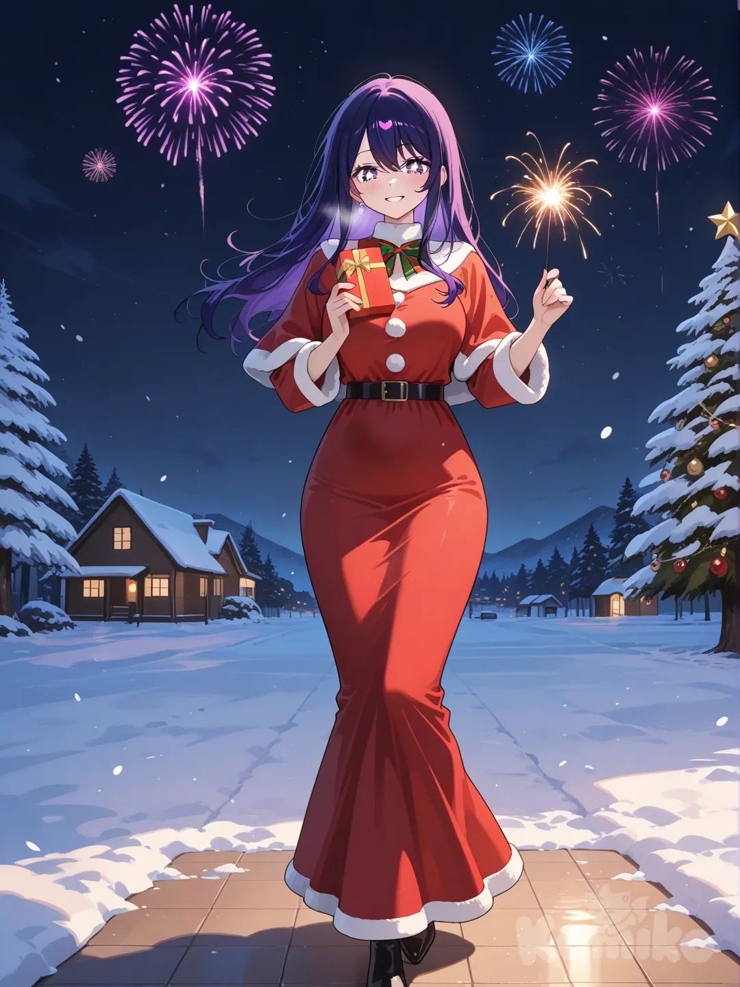 Ai Hoshino navideña