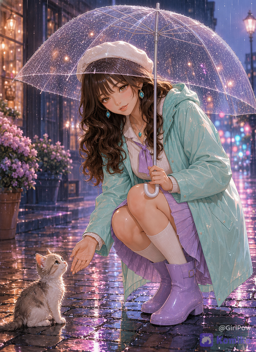 A Little Light in the Rain ☔🐾