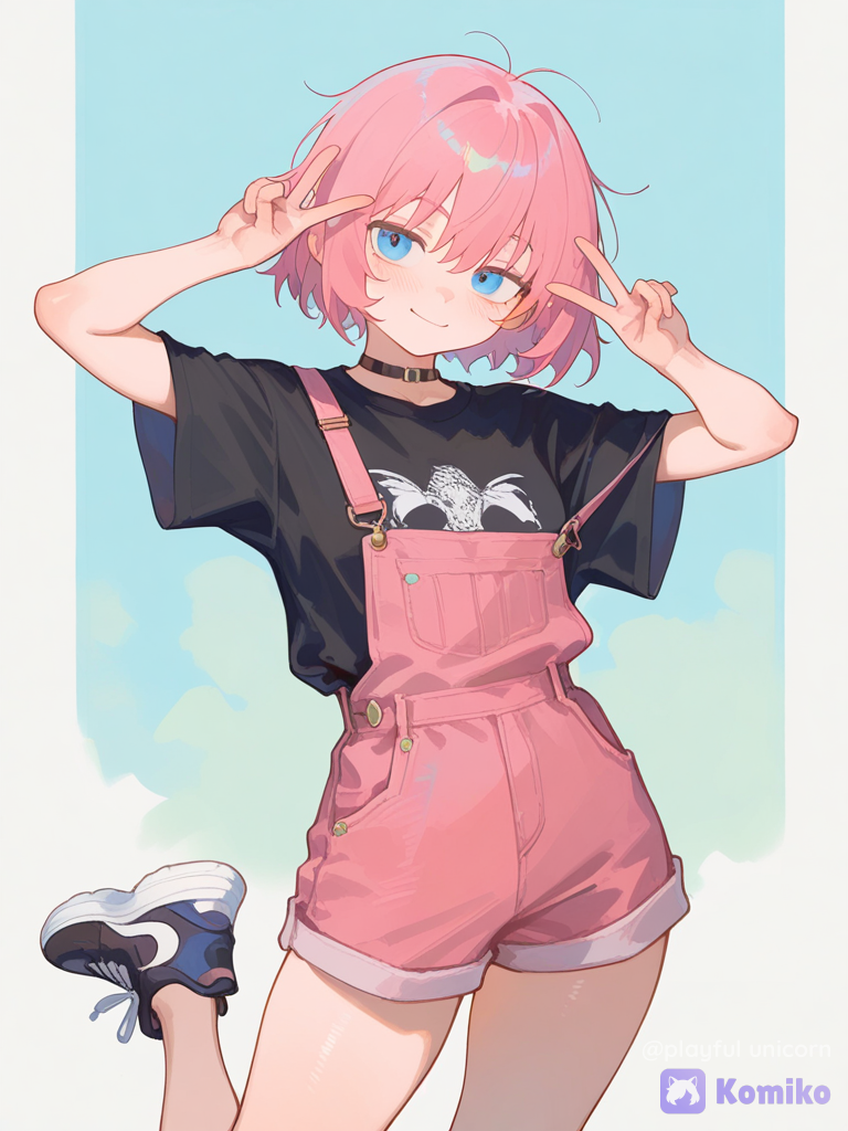 Astra is a 16-year-old schoolgirl who loves music and drawing. With her pink hair, bright blue eyes